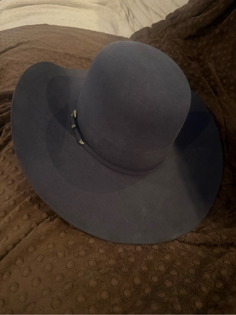 CAVENDER’S Dark Grey Felt 6X Cowboy Hat - Size 7 3/8 - Picture 4 of 6